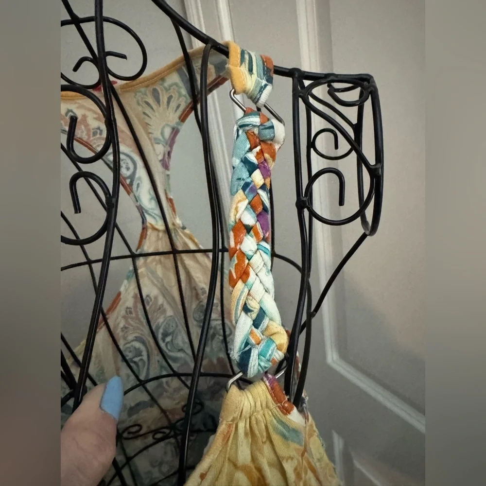 Free People Psychedelic Braided Strap Noveau Tunic Tank Size XS